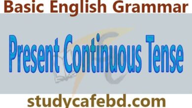 What is present continuous tense and classification of continuous tense