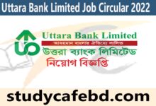 Uttara Bank Assistant Officer General and Cash Job Circular 2022