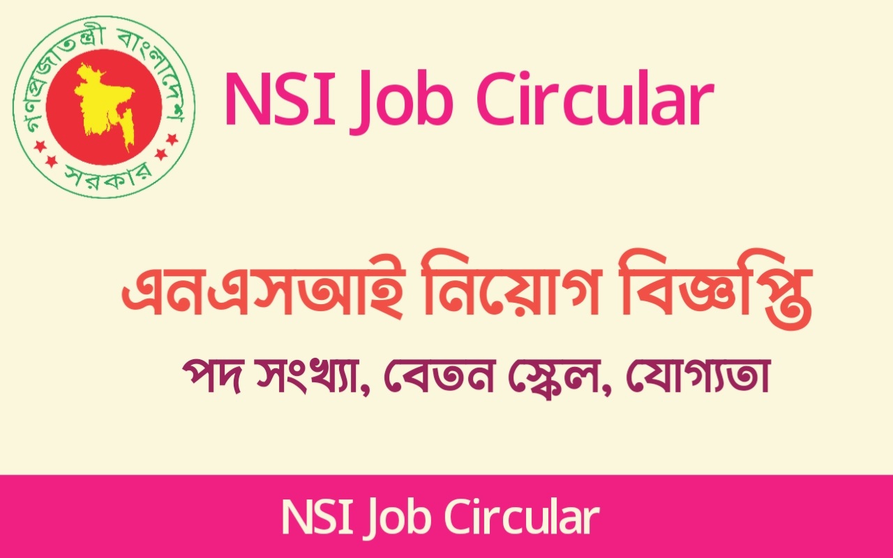 এনএসআই নিয়োগ বিজ্ঞপ্তি | NSI Circular 2022
